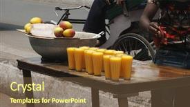  Presentation with new market - Theme with market stall new delhi background and a tawny brown colored foreground