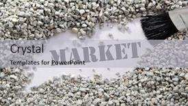  Presentation with treasure - Slide deck with market -- treasure word series background and a light gray colored foreground