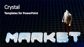  Presentation with stock market abstract business concept - Colorful presentation theme enhanced with political marketing - business investment concept picture backdrop and a  colored foreground