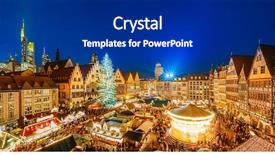  Presentation with marketing - Amazing slide deck having marketing - christmas market in frankfurt germany backdrop and a navy blue colored foreground