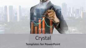  Presentation with growth - Colorful presentation design enhanced with marketing - dynamics of financial growth mixed backdrop and a light gray colored foreground