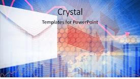  Presentation with shares - Slide deck with marketing - graphic of envelope on white background and a light blue colored foreground