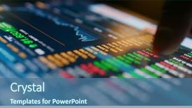  Presentation with data - Slide set having marketing - stock market data graph background and a ocean colored foreground