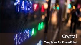  Presentation with marketing - PPT theme featuring marketing - stock market display background and a wine colored foreground