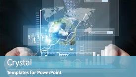  Presentation with touch screen - Theme having white particles rain snow overlay background and a black colored foreground