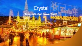  Presentation with merry christmas - Amazing slides having architectural marketing - traditional christmas market with 'merry backdrop and a cobalt blue colored foreground