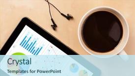  Presentation with sports table tennis two ping - Audience pleasing presentation design consisting of marketing - workplace with tablet pc showing backdrop and a sky blue colored foreground