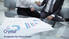  Presentation with marketing - Presentation theme having marketing chart on the desktop background and a sky blue colored foreground