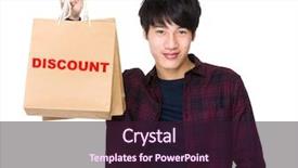  Presentation with asian nurse helps a man - Slides consisting of marketing consommateur - happy asian man shopper holding background and a wine colored foreground