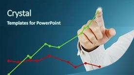  Presentation with financial - Beautiful PPT theme featuring marketing growth - businessman with financial symbols coming backdrop and a  colored foreground