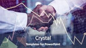  Presentation with shares - PPT theme enhanced with marketing growth - stocks and shares against businessman background and a ocean colored foreground