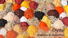  Presentation with spices - Theme featuring marketing india - variety of spices - food background and a coral colored foreground