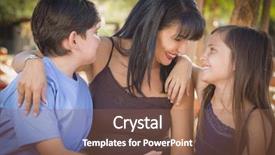  Presentation with ranch - Beautiful theme featuring marketing mix - attractive family portrait backdrop and a violet colored foreground