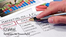  Presentation with marketing strategy - Audience pleasing PPT theme consisting of marketing mix - business strategy organizational charts backdrop and a light gray colored foreground