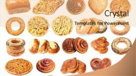  Presentation with bakery baking ingredients - Slide deck featuring marketing pizza - bakery collection bakery background and a lemonade colored foreground