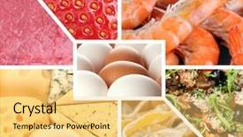  Presentation with healthy food - Presentation with marketing pizza - collection of healthy fresh food background and a  colored foreground