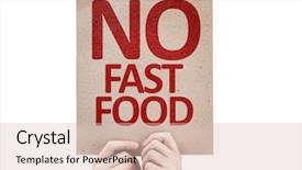  Presentation with nutritionist dietician dietitian food care - Slides with marketing pizza - no fast food card isolated background and a lemonade colored foreground