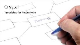  Presentation with marketing - Slides featuring marketing plan flow chart investor background and a white colored foreground