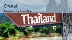  Presentation with thailand - Beautiful slide deck featuring marketing radical - thailand wooden sign with exotic backdrop and a light blue colored foreground