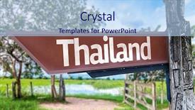  Presentation with thailand - Presentation consisting of marketing radical - thailand wooden sign with rural background and a  colored foreground