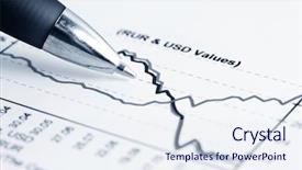  Presentation with financial analysis - Theme consisting of marketing report - financial graphs analysis background and a sky blue colored foreground