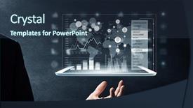  Presentation with mass media business technology internet - PPT theme enhanced with marketing solutions - new media technologies for business background and a  colored foreground