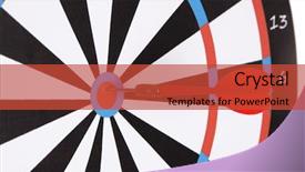  Presentation with safety target - Amazing presentation theme having marketing solutions - target with dart close-up backdrop and a  colored foreground