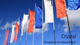  Presentation with football field or soccer field - Theme consisting of marketing sport - banner on soccer field background and a teal colored foreground