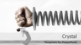  Presentation with faces - Cool new slides with marketing sport - he faces difficulties backdrop and a light gray colored foreground