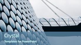  Presentation with architecture - Presentation featuring marketing structure - modern european architecture background and a  colored foreground