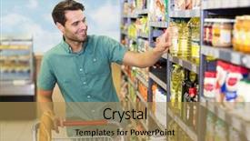  Presentation with oil and gas - Audience pleasing PPT theme consisting of marketing supermercados - smiling man taking a oil backdrop and a coral colored foreground