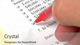  Presentation with questionnaire - Audience pleasing slide set consisting of marketing survey backdrop and a sky blue colored foreground