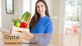  Presentation with boxing woman and a tawny - Audience pleasing PPT layouts consisting of marketing transport - young woman smiling holding backdrop and a coral colored foreground