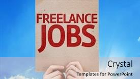  Presentation with annual day invitation card - Theme featuring marketing yourself - freelance jobs card with beautiful background and a  colored foreground