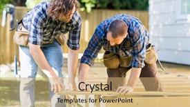  Presentation with measure and marking tools - Cool new theme with marking wood while building deck backdrop and a coral colored foreground