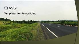  Presentation with indian - Colorful theme enhanced with highway with lane markings backdrop and a sky blue colored foreground