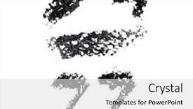  Presentation with alphabet - Colorful slide deck enhanced with comma - marks - hand-written alphabet isolated backdrop and a light gray colored foreground