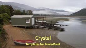  Presentation with sounds - Beautiful PPT theme featuring marlborough sounds - new zealand backdrop and a tawny brown colored foreground