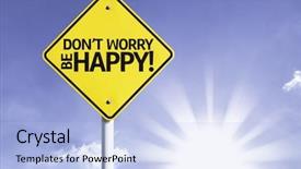  Presentation with road - Presentation theme with bob marley - don't worry be happy road background and a light blue colored foreground