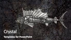  Presentation with steampunk - Theme featuring marlin - steampunk style sailfish mechanical animal background and a  colored foreground