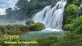  Presentation with falls - PPT layouts with marmore-falls-cascata-delle-marmore background and a tawny brown colored foreground