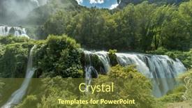  Presentation with falls - Presentation theme enhanced with marmore-falls-cascata-delle-marmore background and a tawny brown colored foreground