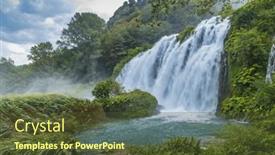  Presentation with falls - Slide deck enhanced with marmore-falls-cascata-delle-marmore background and a tawny brown colored foreground