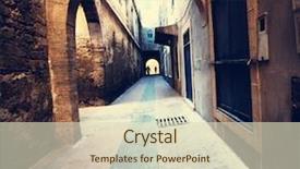  Presentation with morocco - Theme consisting of patio musulman - city in morocco background and a soft green colored foreground