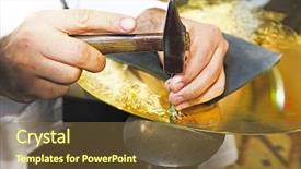  Presentation with arabic - Colorful slide set enhanced with old bronze lamp - making antique arabic handicrafts backdrop and a tawny brown colored foreground