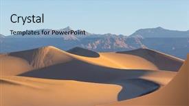  Presentation with sand dunes - PPT theme featuring dunes in the sahara desert background and a light blue colored foreground