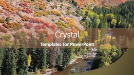  Presentation with colorado - Audience pleasing PPT theme consisting of marolt diich river near aspen colorado in early autumn time backdrop and a coral colored foreground