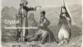  Presentation with old clothes - Amazing PPT layouts having maronite costumes old illustration backdrop and a gray colored foreground