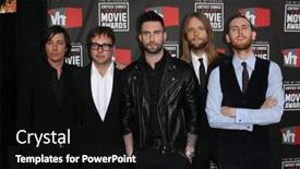  Presentation with maroon - PPT layouts consisting of roll credits - credit crunch wallet background and a coral colored foreground