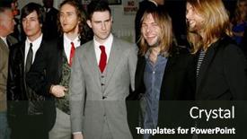  Presentation with oscar - Presentation design featuring maroon-5-attends-the-global background and a tawny brown colored foreground